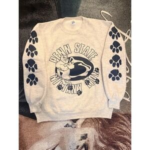 VTG 90s Jerzees Penn State Nittany Lions Crewneck Rare Sweatshirt XL Paw Print